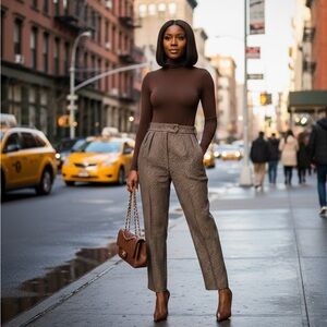 Vintage Escada Brown Houndstooth Trousers